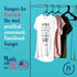 Black Standard Plastic Hangers, Notched, Set of 20 Durable and Slim, Notched, Made in The USA (Black, 20 Pack), Closet Organizer, Pants Hangers
