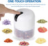HeezeeBeezee Portable Electric Mini Garlic Chopper-Small Wireless Food Processor, Herb Grinder with USB Charging, Used for Ginger, Onion, Pepper, Vegetables, Meat, Herbs (3.4oz & 8.5oz Bowls), White