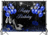 Mocsicka Blue and Birthday Backdrop for Women Silver High Heels and Blue Balloons Birthday Party Decoration for Girl Blue Rose Happy Birthday Party Banner Supplies (7x5ft (82x60 inch))