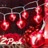 TURNMEON 2Pack 16.4Ft 40Led Valentines Day Decoration for Home Outdoor Valentines Lights Decoration, 8 Mode Heart Lights Valentines Day Decor String Lights Battery Operated for Home