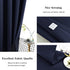 JSFLY Blackout Curtains for Bedroom Thermal Insulated Solid Grommet Window Drapes for Living Room , Set of 2 Curtain Panels 52 W x 84 L inch Long Navy