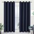 JSFLY Blackout Curtains for Bedroom Thermal Insulated Solid Grommet Window Drapes for Living Room , Set of 2 Curtain Panels 52 W x 84 L inch Long Navy