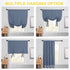 NICETOWN Kitchen Tie Up Curtain, Balloon Blackout Shades Window Treatment Valance for Loft, Bay Window (Stone Blue, Rod Pocket Single Panel, W46 x L63)
