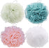 4 Pieces Bath Loofahs Body Puffs for Shower, 60g/pcs Shower Sponges Loofah Sponges Exfoliating