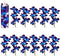 Blue Purple Faux Flowers Blue Orchid Flower Vase Fillers Faux Purple Orchid Wedding Table Centerpieces Filling for Floating Candles Wedding Birthday Party Table Decorations (16 Pieces)