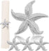 Starfish Napkin Rings Set of 8 Silver Ocean Coastal Nautical Holiday Wedding Party Beach Table Decor