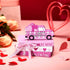 Valentine's Day Tiered Tray Decorations Wooden Fake Book Decor Valentine Truck Sign Valentine's Day Table Decor Farmhouse Rustic Decor Valentine's Day Accessories for Bookshelf Table Mantle