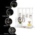 Jewelry Stand Holder Jewelry Tree 4-Tier Necklace Earring Bracelet Ring Watches Hanging Organizer Acrylic Jewelry Display Tower Glasses Perfume Organizer Women Girls Best Gift with Tray