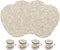 Oval Woven Placemats Set of 4, Cotton Rope Weave Placemats with 4 Pack Round Fabric Coasters Heat-Resistant Non Slip Plait Table Mats Rustic Placemats for Kitchen Table (Rainbow)