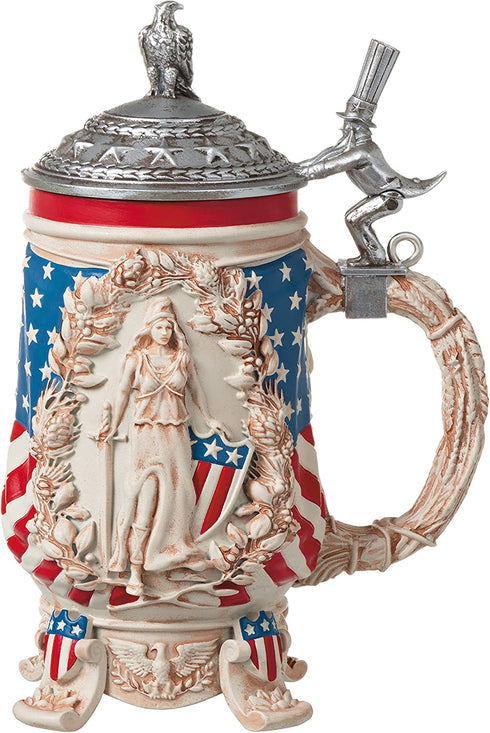 Hallmark Keepsake Christmas Ornament, Year Dated 2021, Patriotic Beer Stein