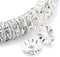 Allb 100Pcs Rondelle Spacer Beads 4mm Silver Plated Czech Crystal Rhinestone for Jewelry Making Loose Beads for Bracelets