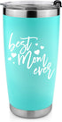 Best Mom Ever-Gift for Mom for Mothers' Day, Birthday, Christmas, From Child, Daughter, Son, Husband-20 Ounce Stainless Steel Tumbler With Spill Proof Lid, Stainless Steel Straw And Cleaning Tool