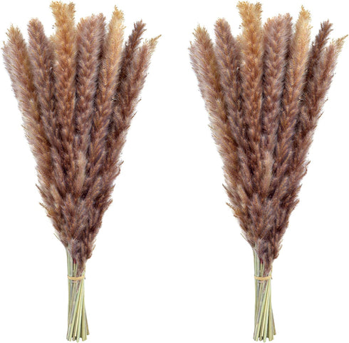 60 Pcs Dried Pampas Grass 18"/45cm Natural Pompous Grass Pompass Branches Plants for Vase Fillers Flower Arrangement Wedding Kitchen Home Décor