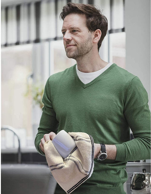 GREVY Cotton Oven Mitts with Silicone Grip Pot Holder Terry Washcloths Basic Kitchen Line Set(6 Pack)
