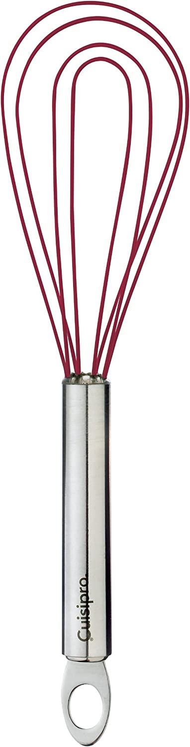 Cuisipro 8-Inch Silicone Flat Whisk, Red