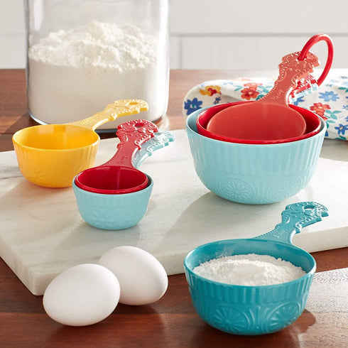The Pioneer Woman Timeless Beauty 7-Piece Melamine Measuring Cup Set