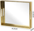 Vixdonos Decorative Mirror Tray Gold Serving Tray Bathrooom Vanity Tray for Makeup on Dresser or Coffee Table,16.2'' X 12.2" X 2''