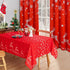 TOMORO Rectangle Christmas Tablecloth - Xmas Themed Reindeer & Snowflake Print Tablecloth Table Cover for Holiday Dinner Party Kitchen Decoration, 60 x 84 inch