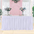 6ft White Tutu Table Skirt for Rectangle Tables,Polyester Pleated Ruffle Table Bed Skirt Cloth for Birthday Party, Wedding,Baby Shower, Banquet,Gender Reveal,Dessert Tables