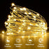 eulogize Outdoor Solar String Lights, 2-Pack Each 33 Ft Copper Wire 100 Ultra-Bright LED 8 Modes Waterproof Solar Fairy Lights for Christmas Wedding Patio Garden Party Decoration