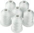 Simthread 6 Polyester White Machine Embroidery Threads 1000M(1100Yards) for Brother, Babylock, Janome, Pfaff, Singer, Bernina and Other Home Machines (White)