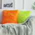 MIULEE Pack of 2 Luxury Faux Fur Fluffy Throw Pillow Covers Set Soft Deluxe Decorative Plush Fleece Pillowcases for Cushion Couch Sofa Bedroom Home 24 x 24 Inch Orange