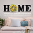12 Inch Wood Home Letters with Sunflower Wreath for O, Wall Hanging Large Wooden Home Sign, Rustic Wall Decor for Living Room Kitchen Entryway, House Decorative Artificial Sunflower Wall Decoration