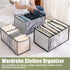 Clothing Organizer?2pcs Wardrobe Drawer T-Shirt Pants Organizer 7 Grids Foldable Washable Closet Organizers and Storage Stacking Separation Bags
