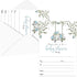 Elephant Baby Shower Invitations Boys - Pack of 25 Invites with Envelopes Rustic, Greenery Jungle Animal Party Theme Handwrite Details Blank Set DIY