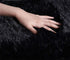 YOH Fluffy Soft Round Area Rugs for Kids Girls Room Princess Castle Plush Shaggy Carpet Cute Circle Furry Nursery Rug for Teen's Bedroom Living Room Home Decor Big Circular Floor Carpet 4'x4' Black