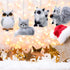 4 Pieces Plush Animal Ornament Woodland Fur Animal Ornaments Furry Animal Ornament Christmas Hanging Ornament for Christmas Tree Decoration (Brown)