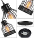 Licperron Pendant Light Fixtures 3-Light, Kitchen Light Fixtures, Edison Metal Caged Vintage Hanging Pendant Fixture for Kitchen Dining Room Bar Hotel, E26 Base