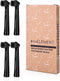 ecoELEMENT Compatible Oral B Black Replacement Heads - Pack of 4 Recyclable Charcoal Brush Heads for Oral Hygiene, Black