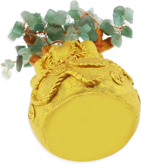 SING F LTD Feng Shui Money Luck Stone Tree Crystal Art Decoration Office Living Room Good Luck Best Gift Green
