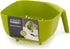 Joseph Joseph Square Colander Stackable with Easy-Pour Corners and Vertical Handle, Medium, Green