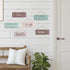EXCELLO GLOBAL PRODUCTS Hanging Home Decor Sign with Sawtooth Hook and Jute Hanging Rope (Home, Family, Love, Laugh, Live, Happiness in Neutral Colorway)