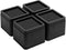 W WARMHOL 3 Inch Bed Riser Heavy Duty Furniture Risers Stackable Blocks for Dorm Couch Bed Sofa Chair Table, Set of 4, Black