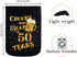 JOELELI 50th Birthday Party Decorations Can Cooler Sleeves, Neoprene Can Sleeves for Beer - 50th Anniversary Decorations and Birthday Gift for Men & Women, Black & Gold (12 Pcs)