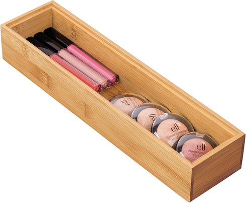 iDesign 41850 InterDesign Stackable Box-Bamboo, 3 x 12 x 2 Formbu Drawer Organizer - 3" x 12" x 2", 3" x 12"