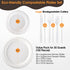 FOCUSLINE 150 Piece Compostable Plates Set Biodegradable Utensils, Heavy Duty Disposable Sugarcane Plates Eco Friendly CPLA Cutlery, Disposable Dinnerware Set for Party, Camping, Picnic