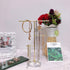 Hileyu Jewelry Stand Display Necklace Holder T-Bar Plated Metal Tabletop Jewelry Organizer Tower for Hanging Pendant Earring Bracelet Rings Accessories (Gold)