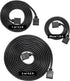 6 Pieces 4 Pin RGB Extension Cable LED Strip Connector Cord Wire Solderless Strip Jumper Cables Kit with 12 Pieces Pin Connector for 5050 3528 RGB LED Strip Light (Black, 1.6 FT, 3.3 FT, 6.6 FT)