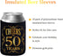 JOELELI 50th Birthday Party Decorations Can Cooler Sleeves, Neoprene Can Sleeves for Beer - 50th Anniversary Decorations and Birthday Gift for Men & Women, Black & Gold (12 Pcs)