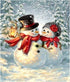 ACANDYL Paint by Number Snowman DIY Painting Paint by Number Kits for Adults Kids Christmas DIY Canvas Painting by Numbers Acrylic Painting Arts Craft Decoration for Home Christmas Snowman 16x20 in