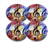 XUTAI Drink Coasters Custom Stone Music Note Coaster Ceramic with Cork Backing 4 Pack Sets for Birthday Housewarming Room Decor Holiday Party