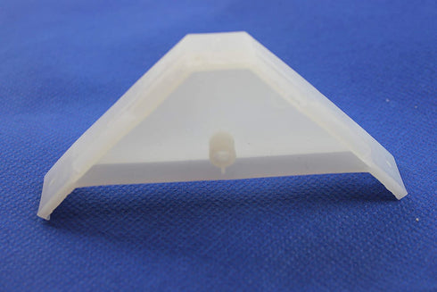 Berta (40 Pieces) 90 Degree Cabinet Triangle Bracket, Plastic White Corner Support Braces