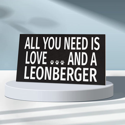 JennyGems Leonberger Sign, All You Need is Love and a Leonberger, Wood Sign, 9.5x5.5 Inches, Leonberger Mom, Leonberger Gifts, Leonberger Dogs, Leonberger Decor, American Made