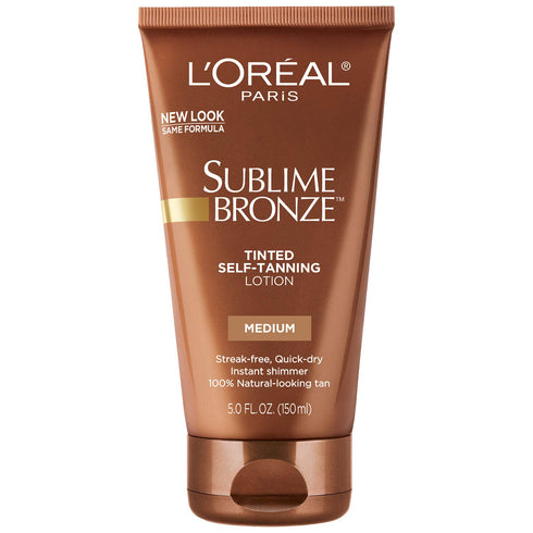 L'Oreal Paris Skincare Sublime Bronze Tinted Self-Tanning Lotion Medium Natural Tan, Sunless tanning lotion, 5 fl. oz.