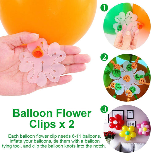 2 Set Balloon Column Stand Kit Base and Pole 65 inch Height + 30Pcs Balloon Rings, Balloon Tower Decoration for Birthday Party Wedding Party Event Decorations