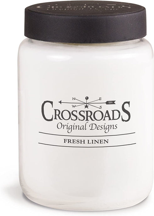 Crossroads Fresh Linen Scented 2-Wick Candle, 26 Ounce